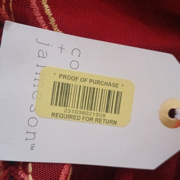 Coco + Jaimeson Embroidered Red Sheer Sleeveless Tank Top Electric Traveler - Picture 14 of 14